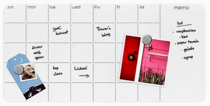 Monthly Glass Magnetic Dry Eraser Board