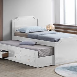 Twin Bed Frame w/ Trundle & Mattresses Included 🔥SALE🔥