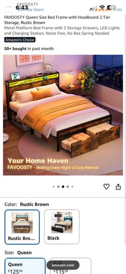 Queen size bed - used only 3 months