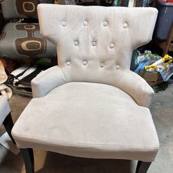 Light Grey Wingback Chairs