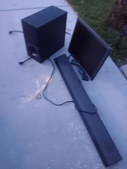 Soundbar with Subwoofer and Monitor