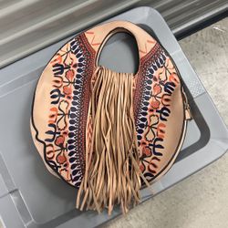 Handbag Republic. Aztec Print Fringed Round Women's Satchel Handbag