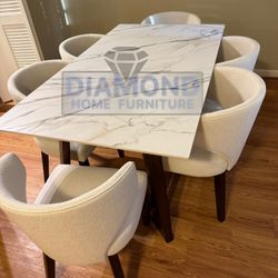 DINING CAVA10 TABLE 6/ CHAIR SET 🔥🔥🔥