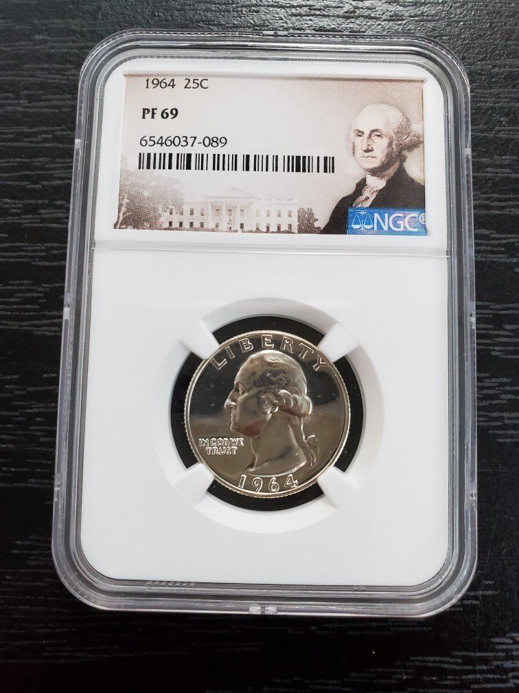 1964 Silver 25 Cent PF 69