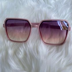 Oversized Square Frame Sunglasses Pink
