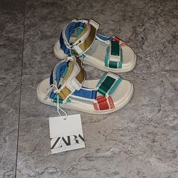 Zara Multi Color New Sandals 