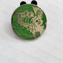 Walt Disney 2011 Locomotive Train Green And Silver Trading Lapel Pin 1.25" Please  Read Description For Pick Up Location Options 