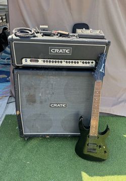 Crate Half Stack Amp & Ibanez 7 String Guitar