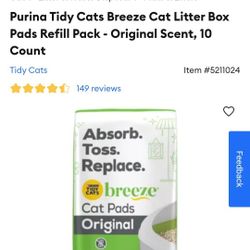 Purina Tidy Cats Breeze Cat Litter Box Pads Refill Pack - 10 Count