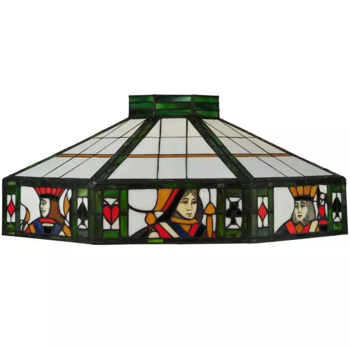 Meyda Lighting 24'W Poker Face Replacement Shade, Beige Red Bl 59 - 81446