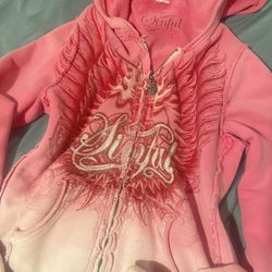 Pink Hombre Sinful Zip-up Hoodie 