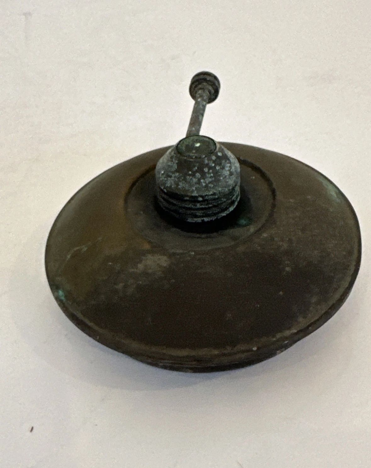 Alcohol Jewelers Lamp Light Silvertone Metal Small Antique