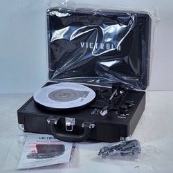 Victrola Journey+ Bluetooth Suitcase Record Player, Black #749