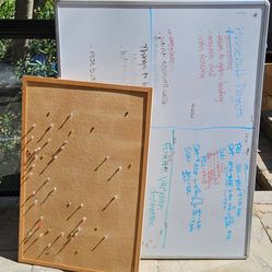 5 white boards / corkboards