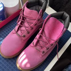 Timberland Pink Combat Boots