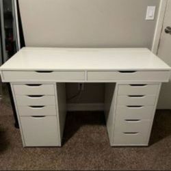 Custom Built White IKEA Desk