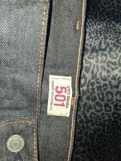 Blue denim levis 501