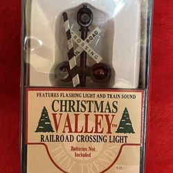 CHRISTMAS VALLEY RAILROAD CROSSING LIGHT - NEW - VINTAGE - More CHRISTMAS COOL Stuff Here -