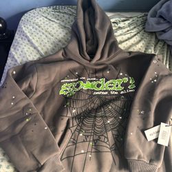 Sp5der Hoodie Grey Punk V2 (tags are Included And Brand New) Size M
