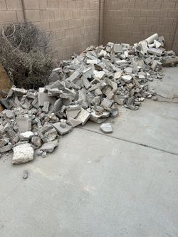free concrete cylinders brinks broken