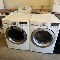 Used LG Washer and Gas Dryer With Warranty Stackable