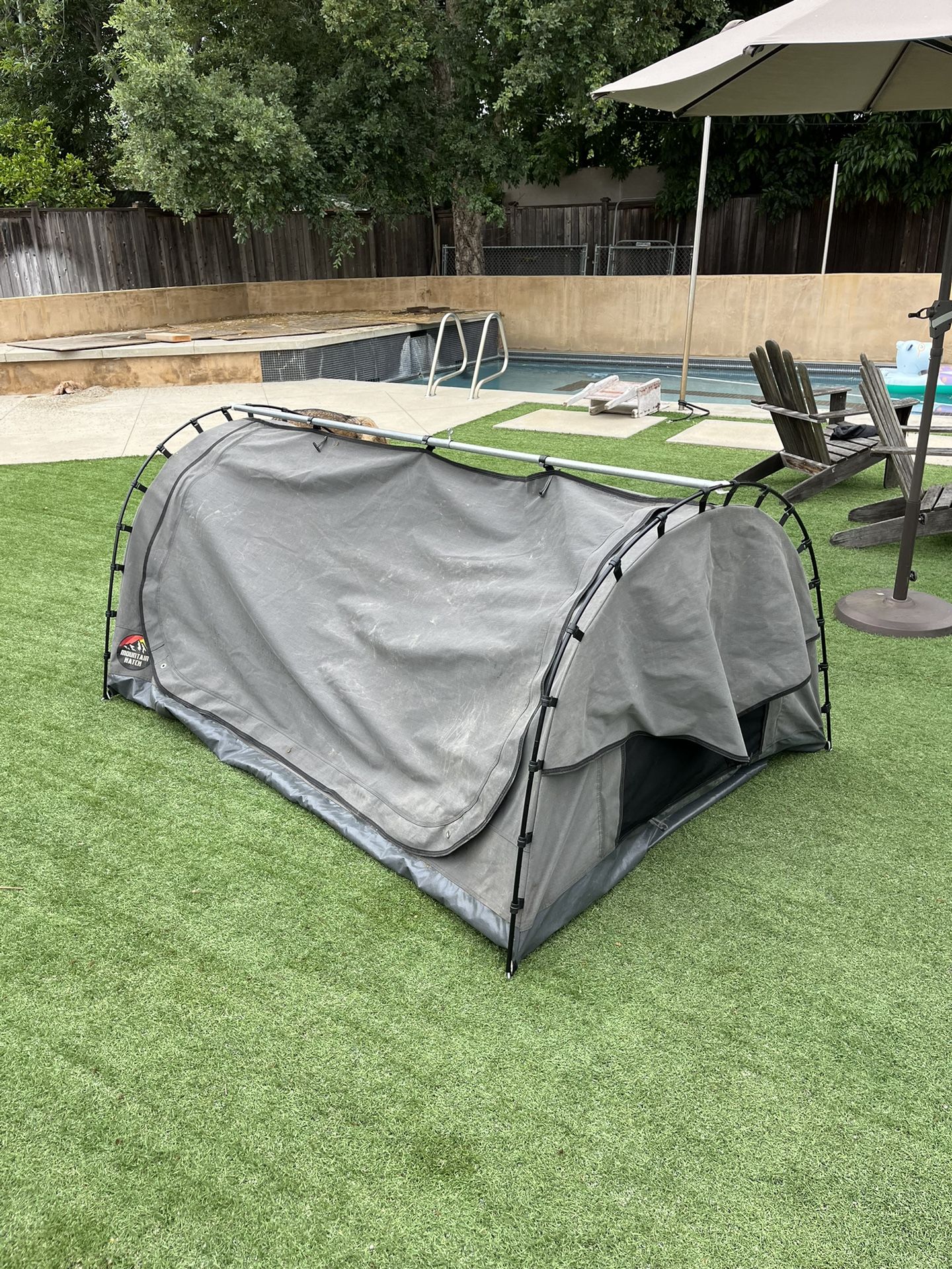 Mountain Hatch Double Swag Grey w/ Crashpad Canvas Underlay