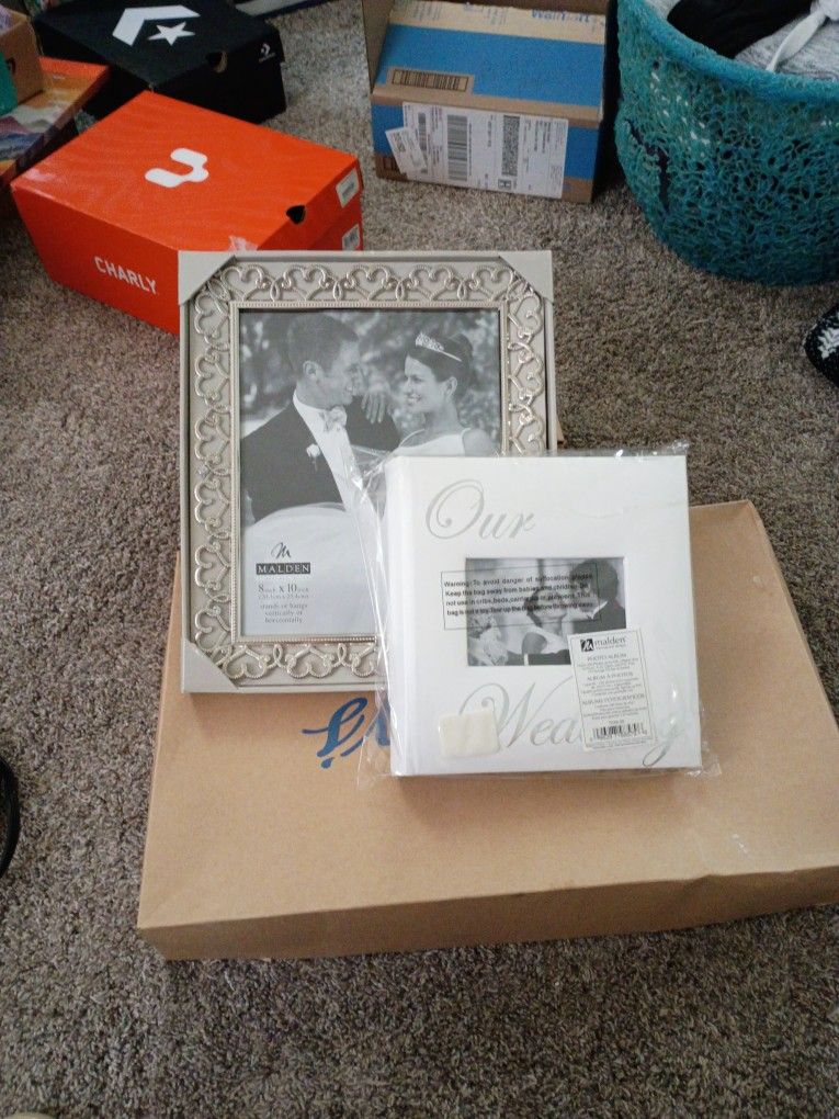 Beautiful Frame And Photo Album For The New Mr. And Mrs