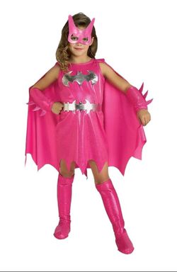 Girls Pink Batgirl Batman Halloween Costume Child Medium