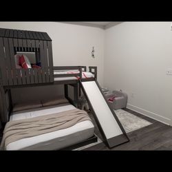 Kids Loft Bed L Shape Twin Over Full