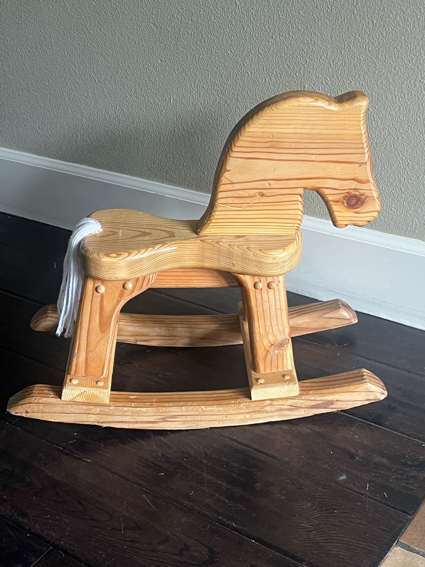 Vintage Wooden Rocking Horse