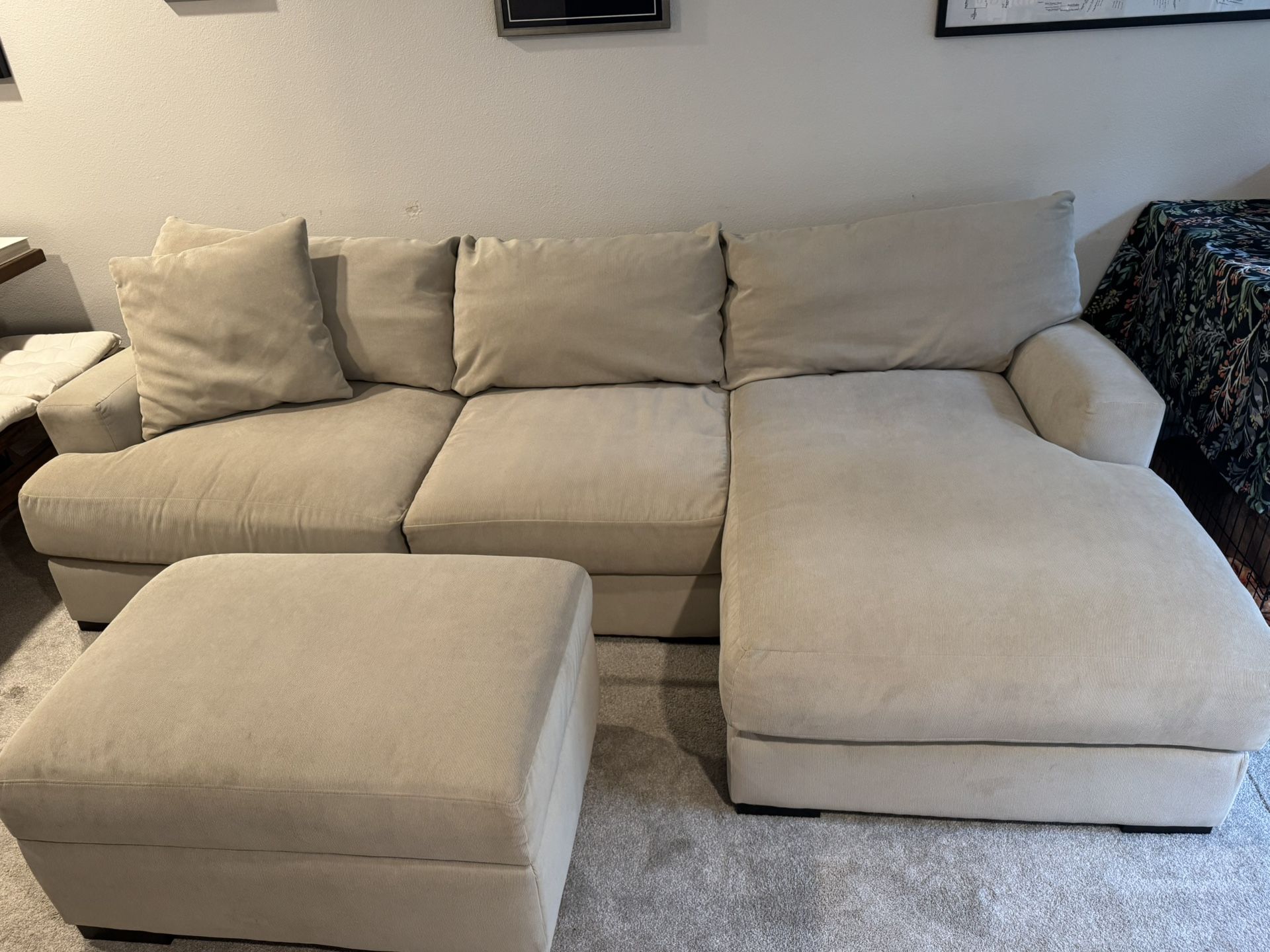 L Shape Couch & Ottoman
