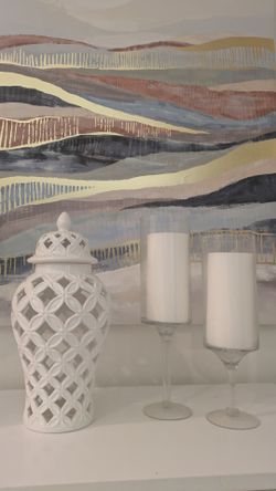 Larged white ginger jar vase