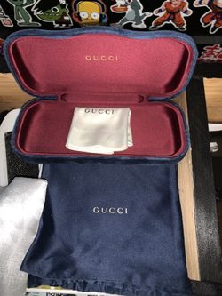 Gucci velvet hard eyeglass and sunglass case