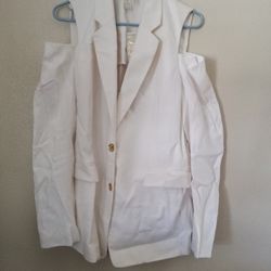 Michael Kors Woman's White Coat
