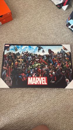 Marvel characters canvas wall decor