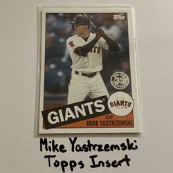 Mike Yastrzemski Kansas City Royals Outfielder Topps Short Print Insert Card. 