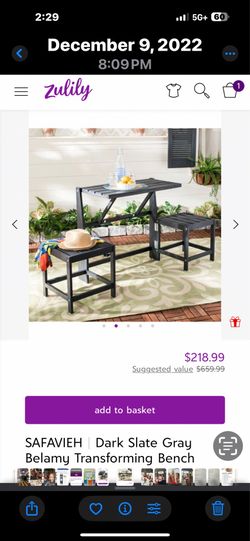 Outdoor dining, convertible bench