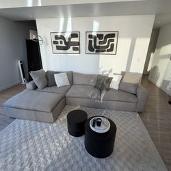 Living Spaces modular couch with right sided chaise