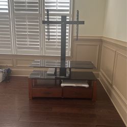 Solid Wood And Glass Bello Tv Stand 