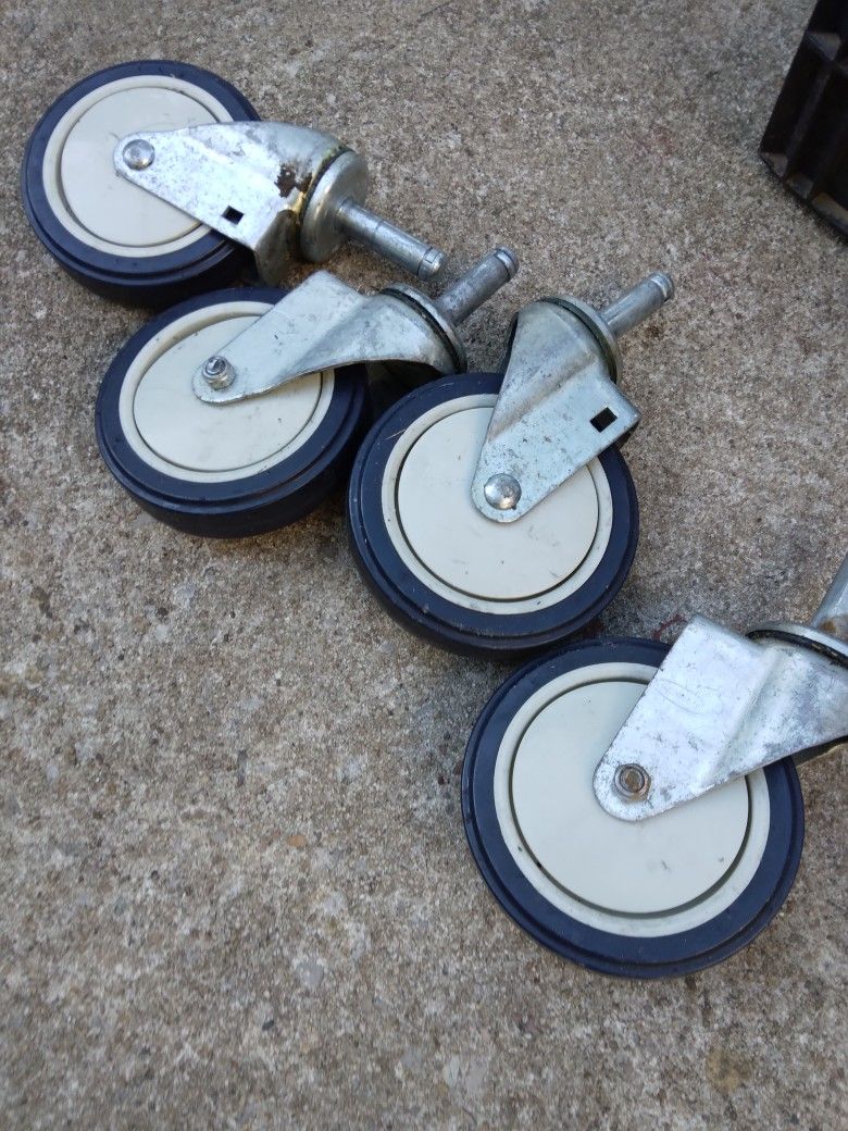 4   5Inch Caster Wheels Excellent Condition