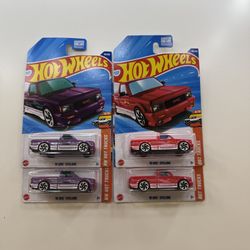 Hot wheels ‘91 GMC Syclone Purple and Red Lot of 4