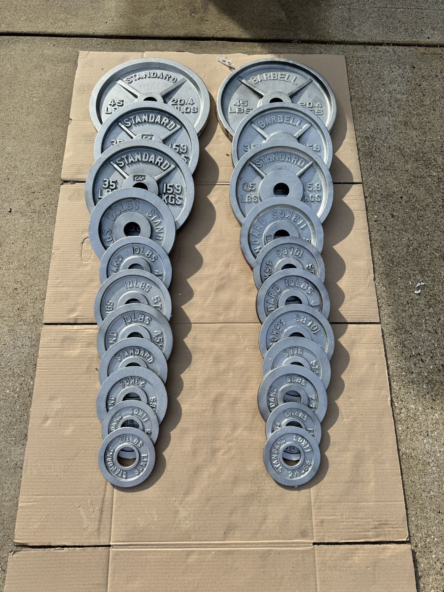 Metal Weight Plates (370 Pounds)