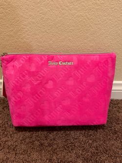 Juicy Couture Pink Velour Cosmetic Pouch