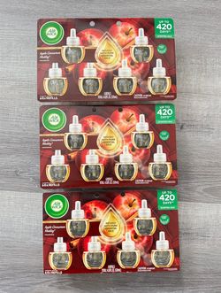 Air Wick Plug-In Scented Oil Refills, Apple Cinnamon Air Freshener, 6 Count