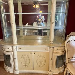Ivory Dining Room Set with China cabinet