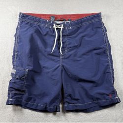 Vintage Polo By Ralph Lauren Men’s Large Navy Blue Surf Y2K 90s Lined Y2K Pony