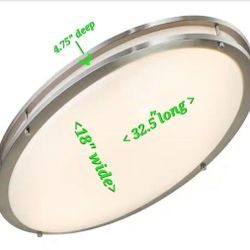 OVAL CEILING LIGHT, LED DIMMABLE $50. 