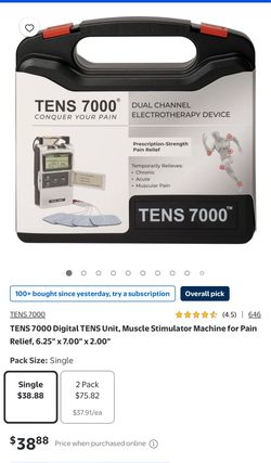TENS 7000 Digital TENS Unit, Muscle Stimulator Machine for Pain Relief