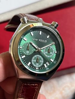 Mini Focus Bullhead style quartz watch- Green dial