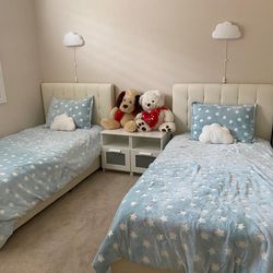 Twin Size Bed With mattress For Kids Room